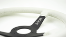 Grip Royal Brute Ghost 350mm Deep Dish Steering Wheel w/ White Leather Grip, and White Stitching - GRSW - BRT - L - WHWH - Subimods.com