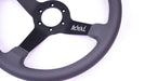 Grip Royal Brute Macbeth 350mm Deep Dish Steering Wheel w/ Grey Leather Grip, and Grey Stitching - GRSW - BRT - L - GYGY - Subimods.com