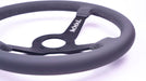 Grip Royal Brute Macbeth 350mm Deep Dish Steering Wheel w/ Grey Leather Grip, and Grey Stitching - GRSW - BRT - L - GYGY - Subimods.com