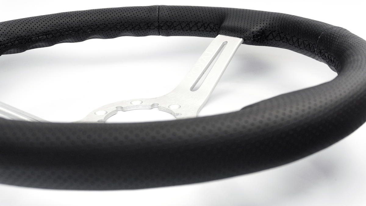 Grip Royal Class 350mm Deep Dish Steering Wheel w/ Perforated Leather Grip - GRSW - CLASS - P - Subimods.com