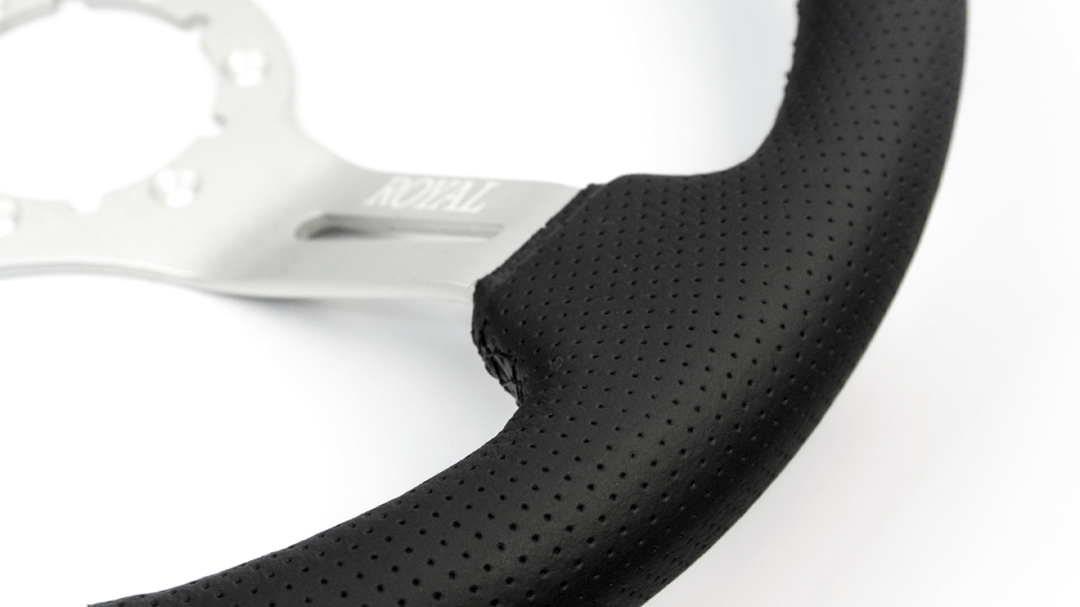 Grip Royal Class 350mm Deep Dish Steering Wheel w/ Perforated Leather Grip - GRSW - CLASS - P - Subimods.com