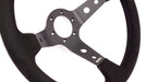 Grip Royal Club 350mm Deep Dish Steering Wheel w/ Black Suede Grip, Black Stitching, And Black TDC Stripe - GRSW - CLUB - S - BKBK - TDCBK - Subimods.com