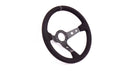 Grip Royal Club 350mm Deep Dish Steering Wheel w/ Black Suede Grip, Black Stitching, And Black TDC Stripe - GRSW - CLUB - S - BKBK - TDCBK - Subimods.com