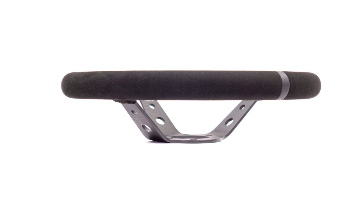 Grip Royal Club 350mm Deep Dish Steering Wheel w/ Black Suede Grip, Black Stitching, And Black TDC Stripe - GRSW - CLUB - S - BKBK - TDCBK - Subimods.com