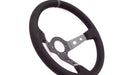 Grip Royal Club 350mm Deep Dish Steering Wheel w/ Black Suede Grip, Black Stitching, And Black TDC Stripe - GRSW - CLUB - S - BKBK - TDCBK - Subimods.com