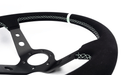 Grip Royal Club 350mm Deep Dish Steering Wheel w/ Black Suede Grip, Mint Stitching, And Mint TDC Stripe - GRSW - CLUB - S - BKMINT - TDCMINT - Subimods.com
