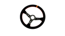 Grip Royal Club 350mm Deep Dish Steering Wheel w/ Black Suede Grip, Red Stitching, And Red TDC Stripe - GRSW - CLUB - S - BKRD - TDCRD - Subimods.com