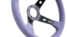 Grip Royal Club 350mm Deep Dish Steering Wheel w/ Grey Suede Grip, and Grey Stitching - GRSW - CLUB - S - GYGY - Subimods.com