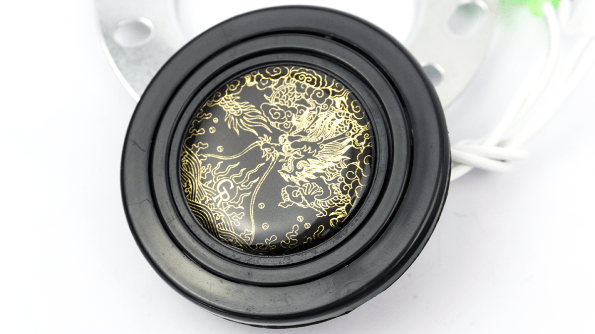 Grip Royal Horn Button Dragon Gold - HORN - DRAGON - GOLD - Subimods.com