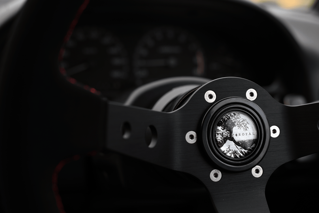 Grip Royal Horn Button Great Wave Silver - HORN - GREATWAVE - SILVER - Subimods.com