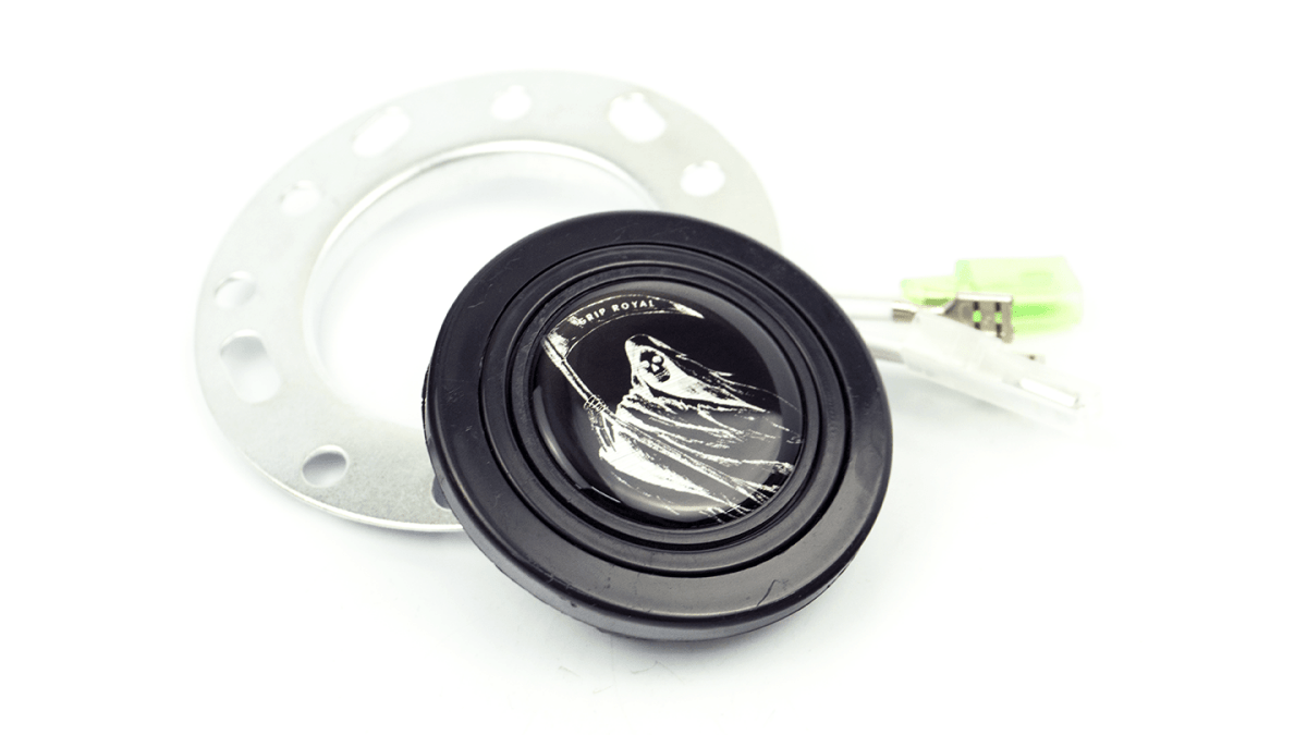 Grip Royal Horn Button Reaper Silver - HORN - REAPER - SILVER - Subimods.com
