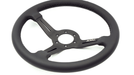 Grip Royal Knight II 350mm Deep Dish Steering Wheel w/ Leather Grip - GRSW - KNT2 - L - BKBK - Subimods.com