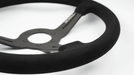 Grip Royal Knight II 350mm Deep Dish Steering Wheel w/ Synthetic Suede Grip - GRSW - KNT2 - S - BKBK - Subimods.com