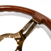 Grip Royal Penny 350mm Deep Dish Steering Wheel w/ Woodgrain Grip and Copper Chrome Center - GRSW - WD - PENNY - Subimods.com
