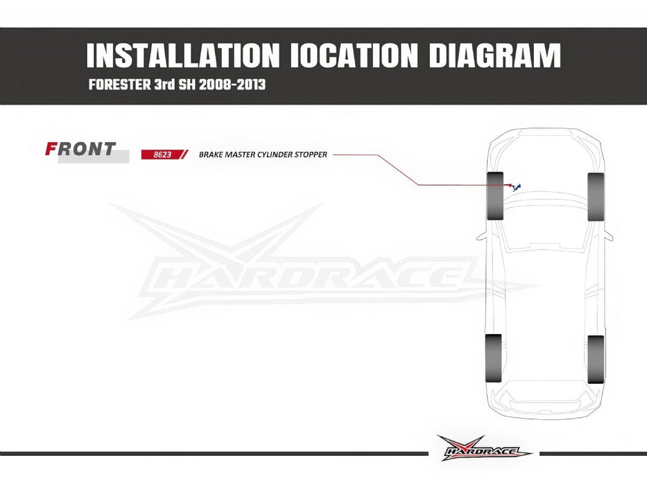 Hardrace Brake Master Cylinder Stopper LHD 2008-2013 Forester - HR-8623 - Subimods.com
