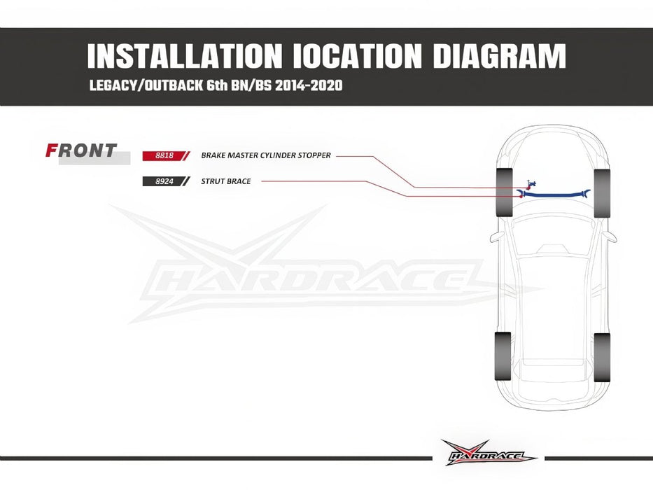 Hardrace Brake Master Cylinder Stopper LHD 2014-2020 Legacy/Outback - HR-8818 - Subimods.com