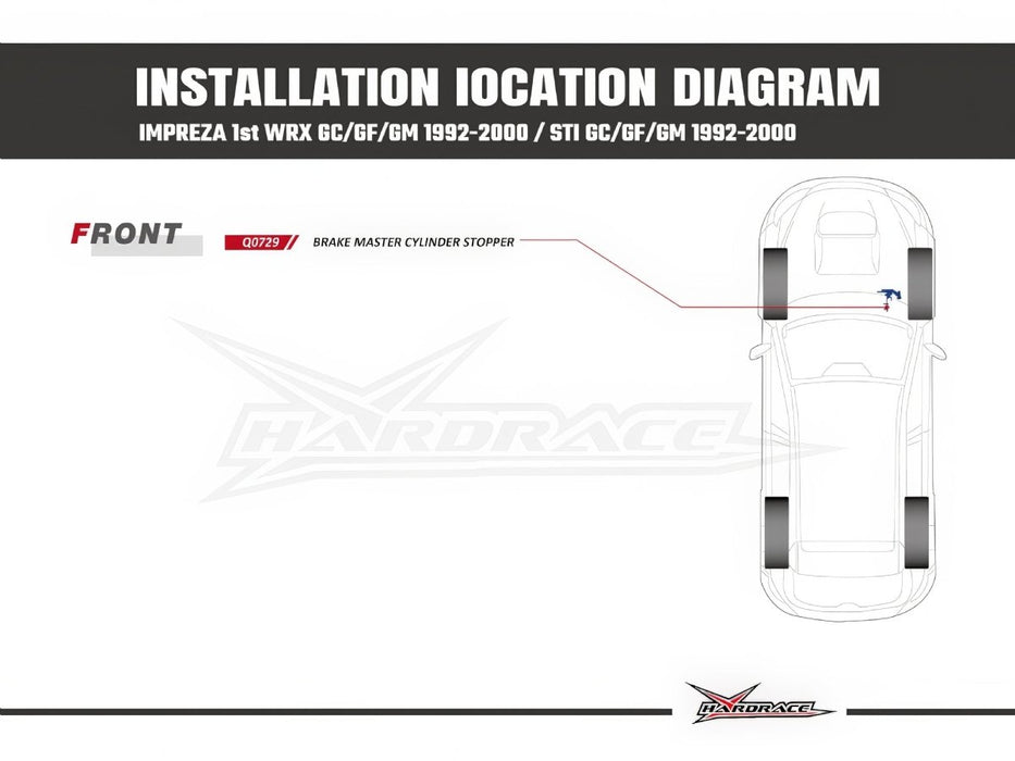 Hardrace Brake Master Cylinder Stopper RHD 1990-1994 Legacy / 1998-2002 Forester - HR-Q0729 - Subimods.com