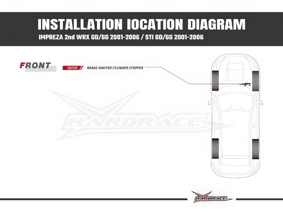 Hardrace Brake Master Cylinder Stopper RHD 2002-2007 WRX/STI / 2003-2008 Forester - HR-Q0725 - Subimods.com