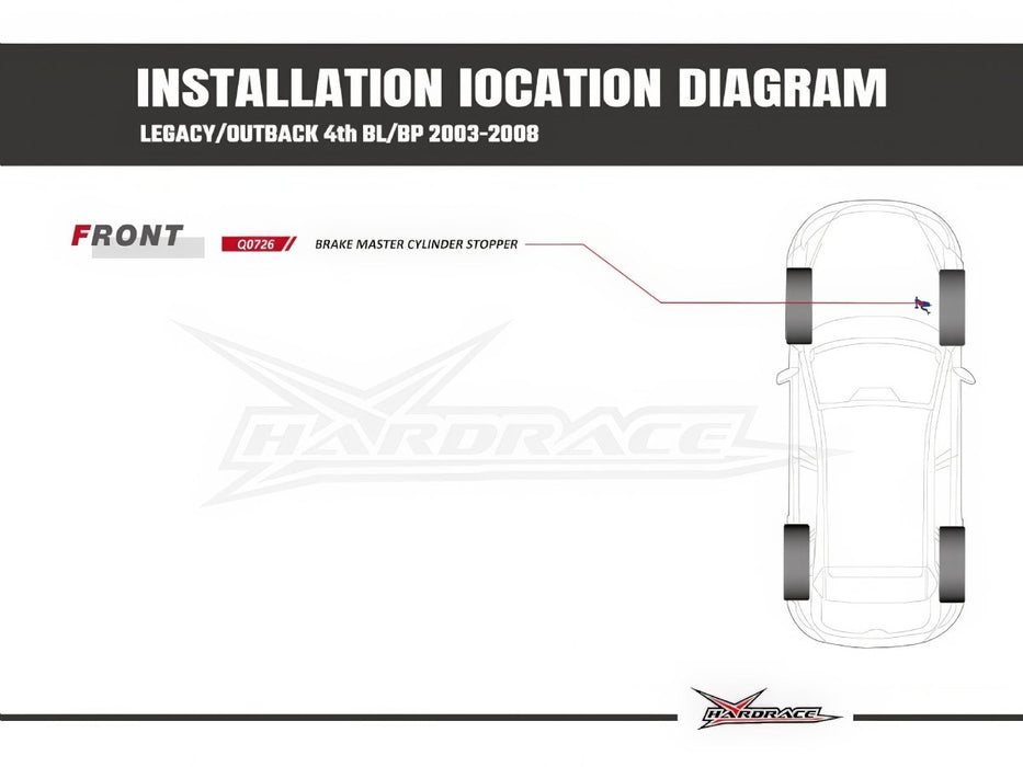 Hardrace Brake Master Cylinder Stopper RHD 2003-2008 Legacy/Outback - HR-Q0726 - Subimods.com