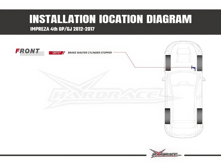 Hardrace Brake Master Cylinder Stopper RHD 2012-2017 Impreza / 2013-2017 Crosstrek / 2014-2021 WRX/STI - HR-Q0727 - Subimods.com