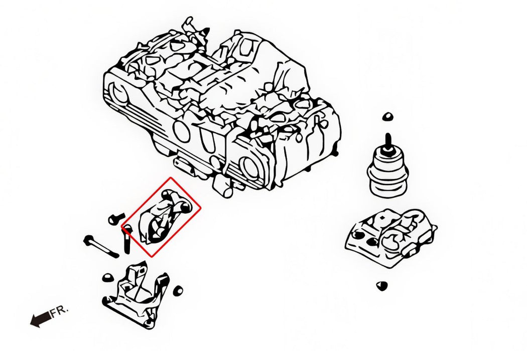 Hardrace Front Engine Mount 2009-2014 Legacy/Outback - HR-7720 - Subimods.com