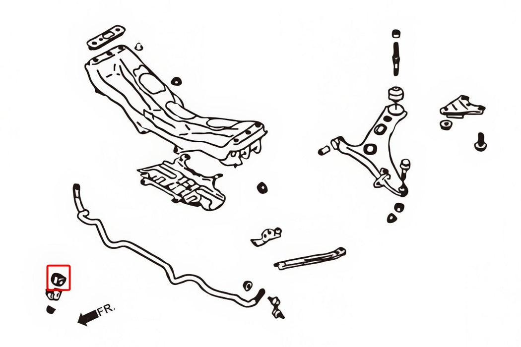 Hardrace Front Reinforced Stabilizer Bushing 19mm 1998-2008 Legacy/Outback / 2002-2007 WRX/STI / 2003-2008 Forester - HR-6930 - Subimods.com