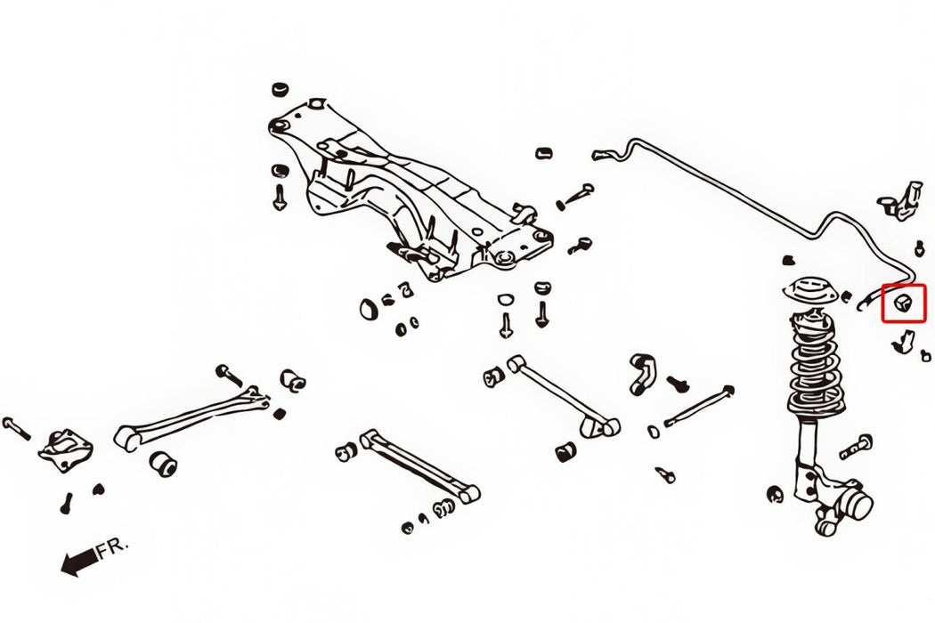 Hardrace Front/Rear Reinforced Stabilizer Bushing 20mm 1995-1998 Legacy / 1996-1998 Outback / 1998-2002 Forester - HR-6151 - Subimods.com