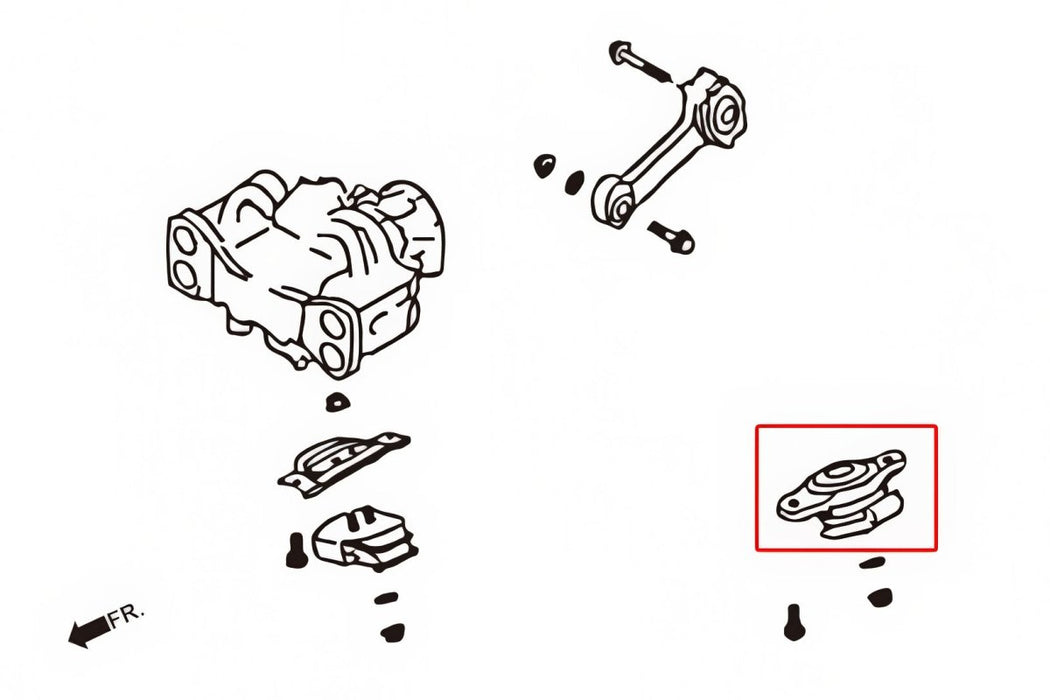 Hardrace Hardened Engine Mount Race 1998-2008 Legacy/Outback / 1998-2013 Forester / 2006-2013 WRX - HR-7463 - Subimods.com