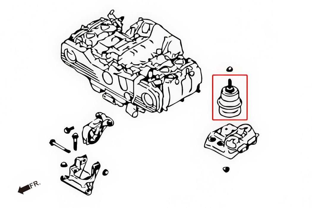 Hardrace Hardened Engine Mount Street 2009-2014 Legacy/Outback - HR-7751 - Subimods.com