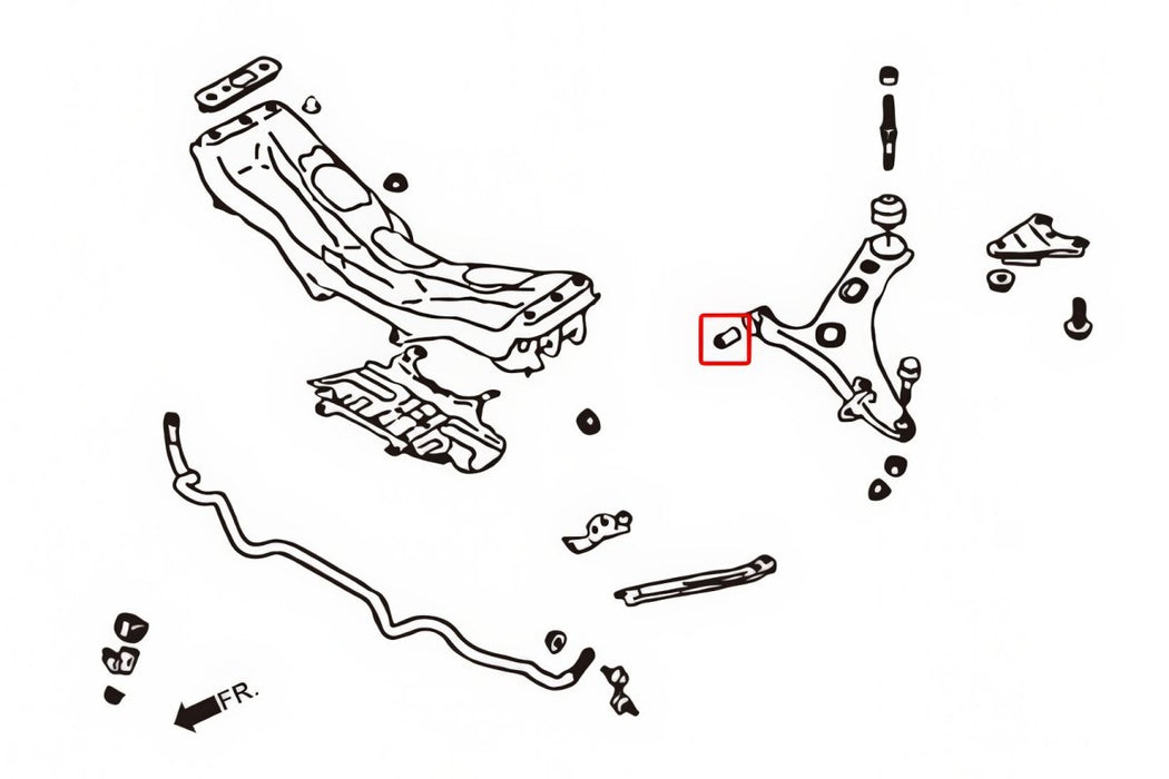 Hardrace Hardened Rubber Front Lower Arm Bushing Small Fits Most Subaru Models - HR-6953 - Subimods.com
