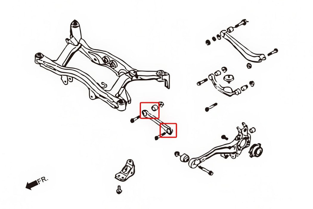 Hardrace Hardened Rubber Rear Front Lateral Arm Bushing 1998-2008 Legacy/Outback - HR-6842 - Subimods.com