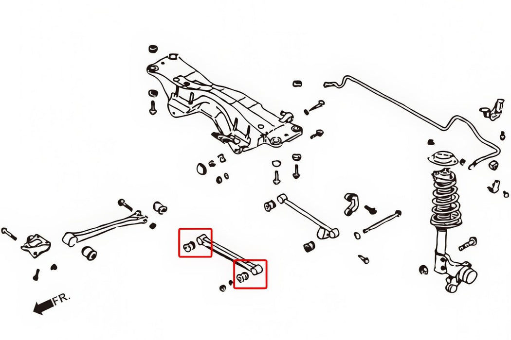 Hardrace Hardened Rubber Rear Front Lateral Arm Bushing Fits Most Subaru Models - HR-7240 - Subimods.com