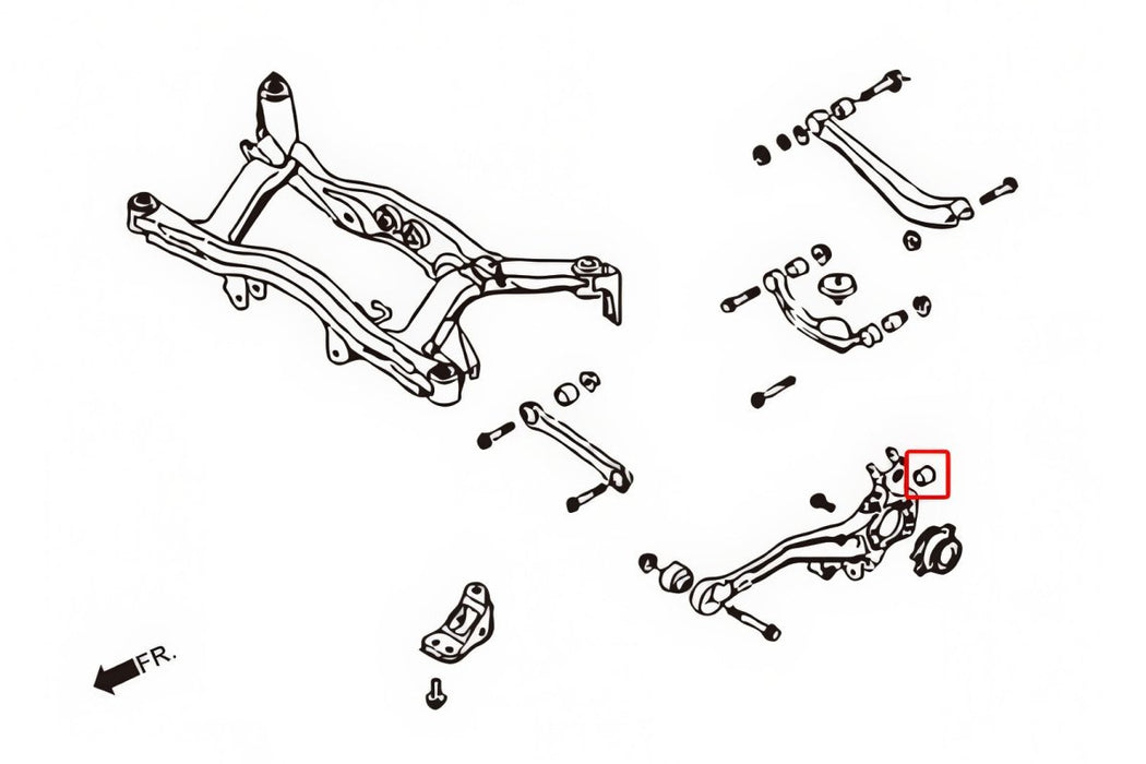 Hardrace Hardened Rubber Rear Knuckle Bushing 1998-2008 Legacy/Outback - HR-7243 - Subimods.com