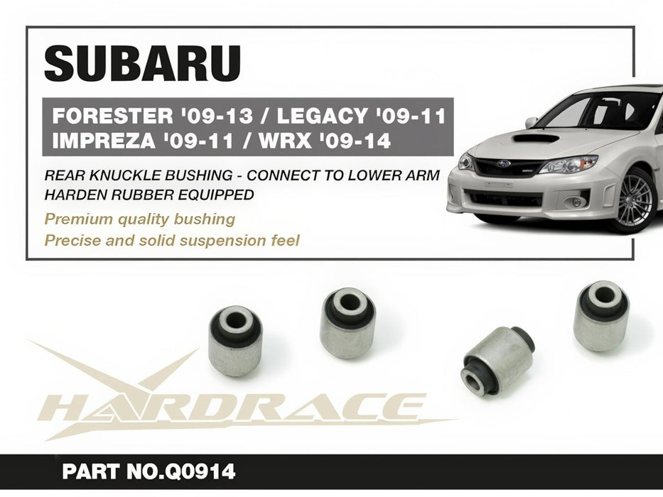 Hardrace Hardened Rubber Rear Knuckle Bushing Lower Arm Side 2006-2013 WRX / 2008-2013 Forester / 2009-2014 Legacy/Outback - HR-Q0914 - Subimods.com