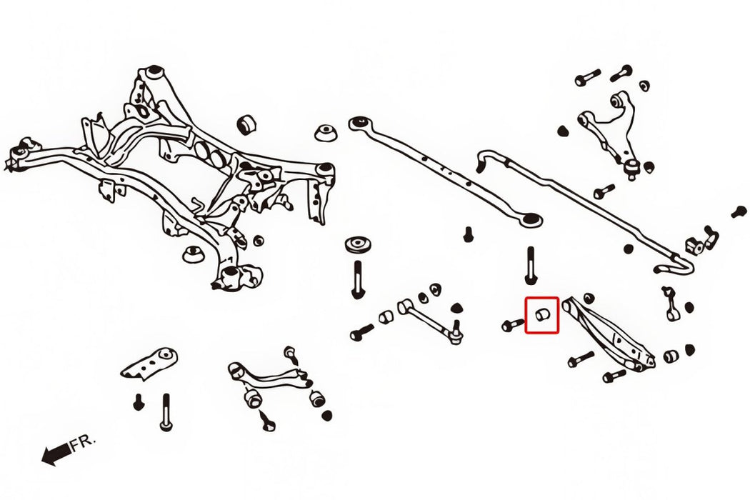 Hardrace Hardened Rubber Rear Lower Arm Bushing Fits Most Subaru Models - HR-7755 - Subimods.com