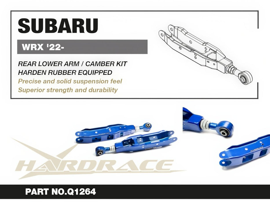 Hardrace Hardened Rubber Rear Lower Arm/Camber Kit Fits Most Subaru Models - HR-Q1264 - Subimods.com