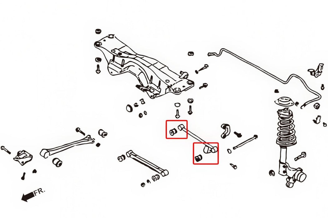 Hardrace Hardened Rubber Rear Rear Lateral Arm Bushing Fits Most Subaru Models - HR-7241 - Subimods.com