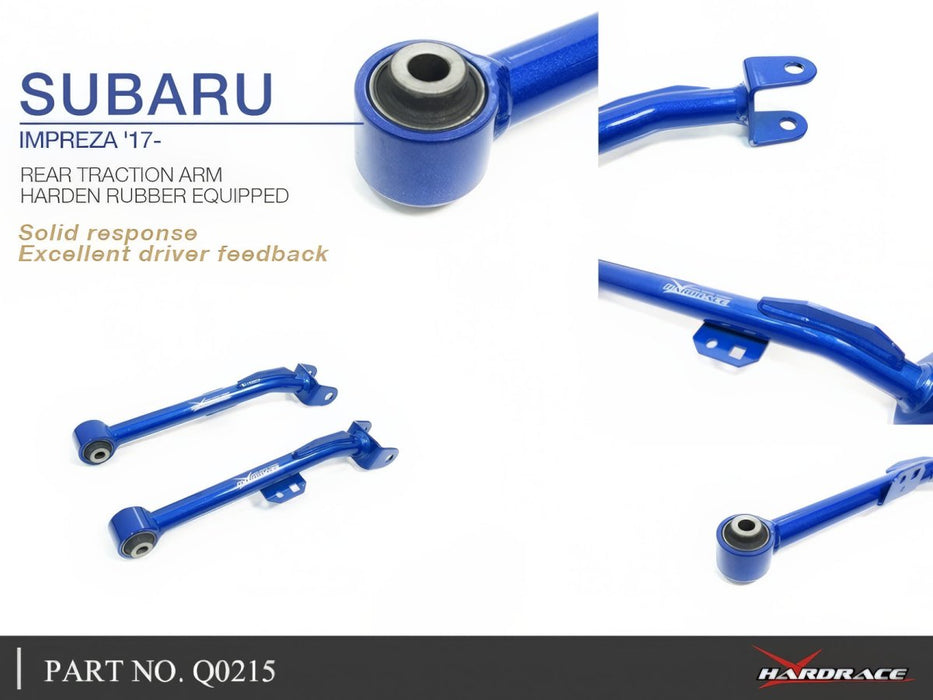 Hardrace Hardened Rubber Rear Traction Arm 2017-2026 Impreza/Crosstrek / 2018-2026 Forester / 2022-2026 WRX - HR-Q0215 - Subimods.com