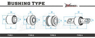 Hardrace Hardened Rubber Rear Upper Arm Bushing 1998-2008 Legacy/Outback - HR-6843 - Subimods.com
