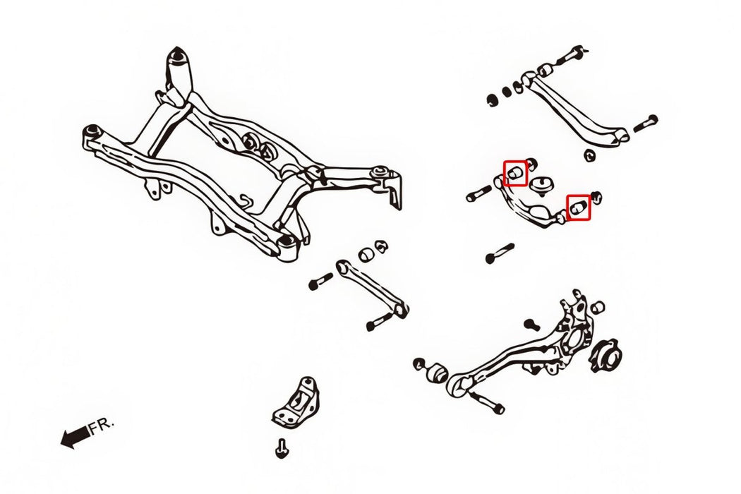 Hardrace Hardened Rubber Rear Upper Arm Bushing 1998-2008 Legacy/Outback - HR-6843 - Subimods.com