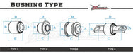 Hardrace Hardened Rubber Rear Upper Arm Bushing Fits Most Subaru Models - HR-7782 - Subimods.com