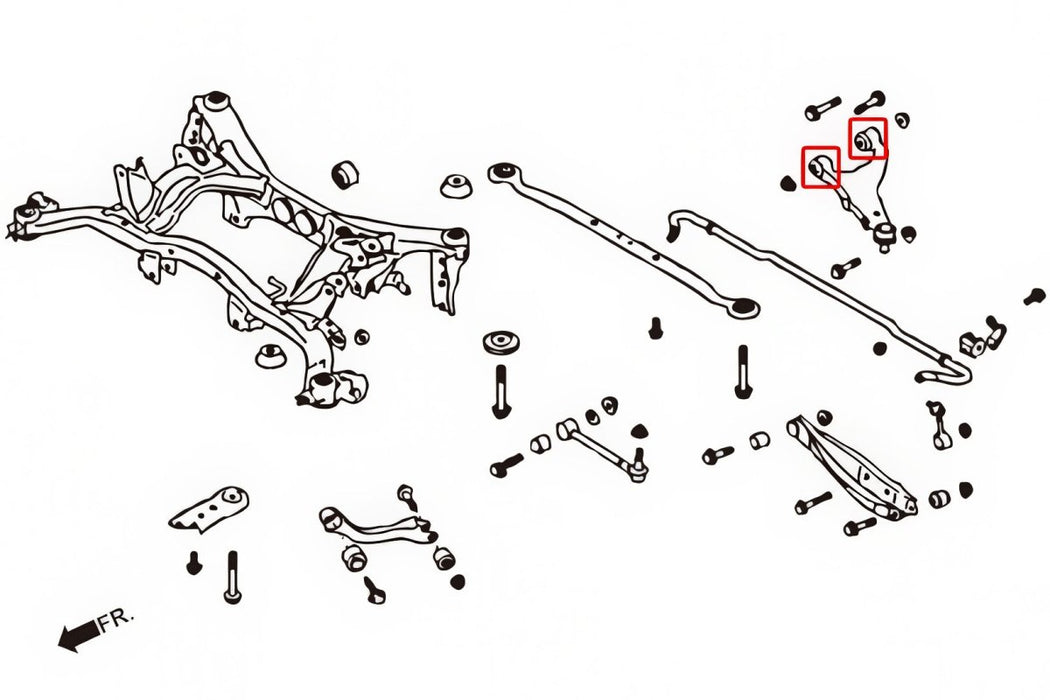 Hardrace Hardened Rubber Rear Upper Arm Bushing Fits Most Subaru Models - HR-7782 - Subimods.com