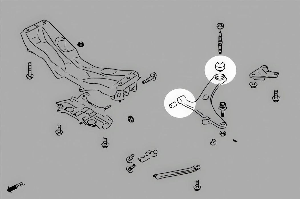 Hardrace Hardened Rubber Street Front Lower Arm Bushing Fits Most Subaru Models - HR-Q0627 - Subimods.com
