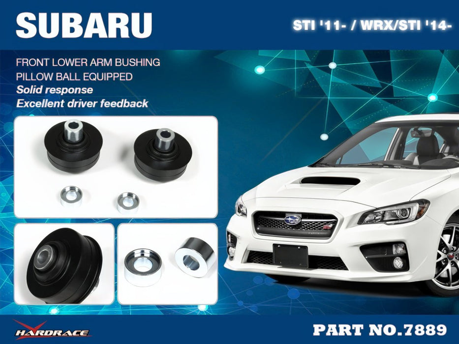 Hardrace Pillow Ball Front Lower Arm Bush 2008-2021 STI / 2014-2026 WRX - HR-7889 - Subimods.com