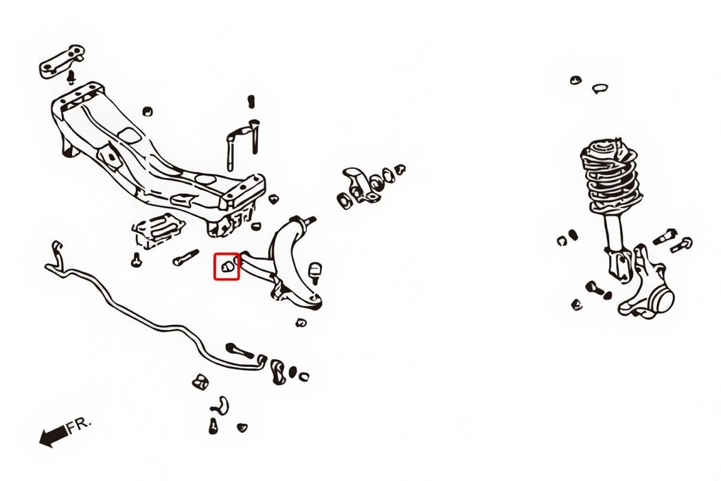 Hardrace Pillow Ball Front Lower Arm Bush Small 1995-1998 Legacy / 1996-1998 Outback / 1998-2002 Forester - HR-6668 - Subimods.com