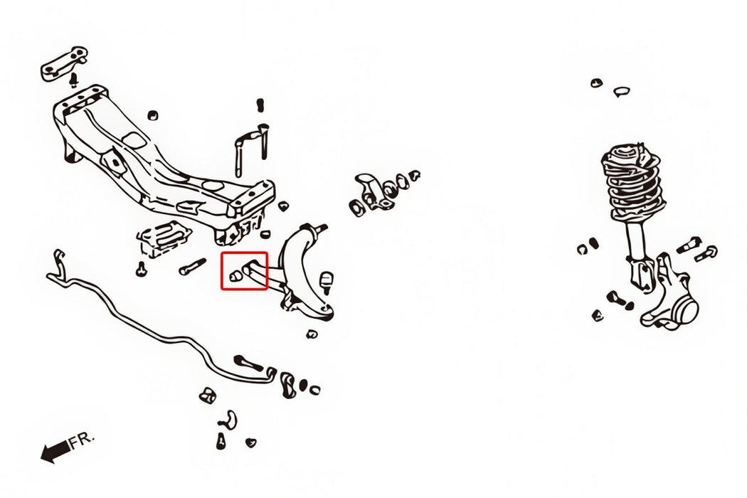 Hardrace Pillow Ball Front Lower Arm Bush Small 2002-2007 WRX/STI / 2003-2008 Forester - HR-6669 - Subimods.com