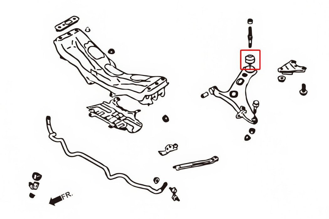 Hardrace Pillow Ball Front Lower Arm Bushing Big Fits Most Subaru Models - HR-7510 - Subimods.com