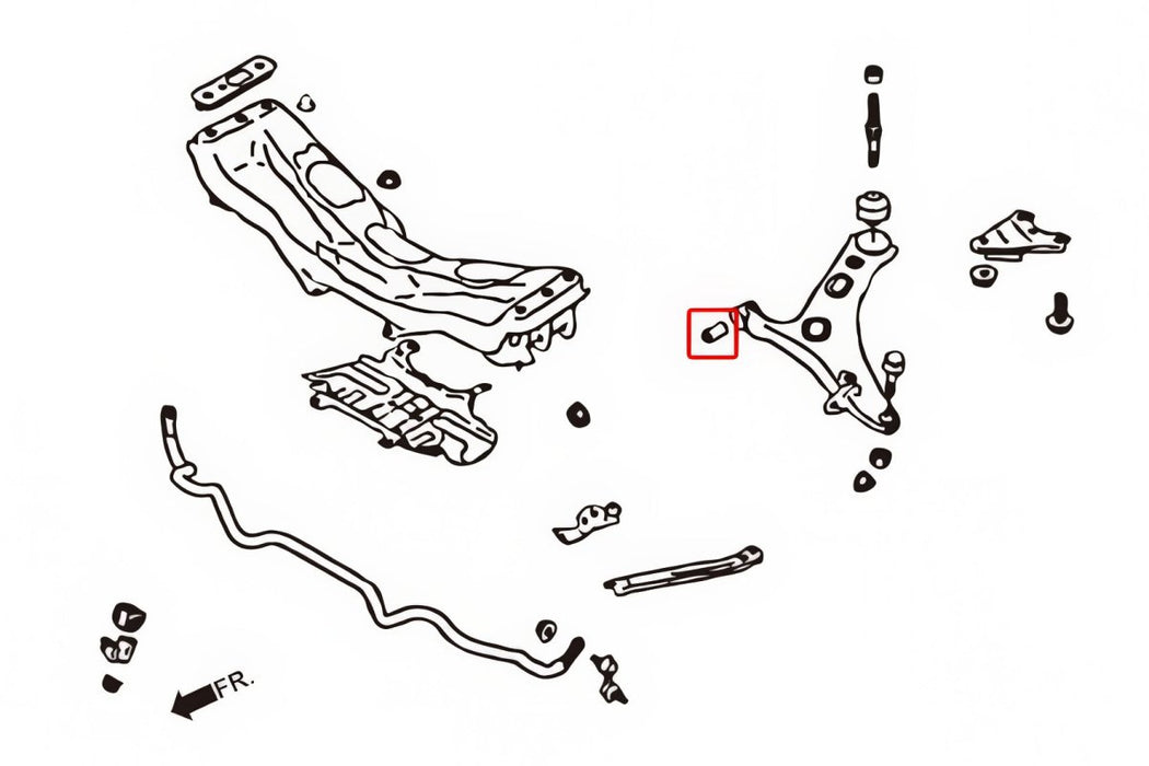 Hardrace Pillow Ball Front Lower Arm Bushing Small Fits Most Subaru Models - HR-7511 - Subimods.com
