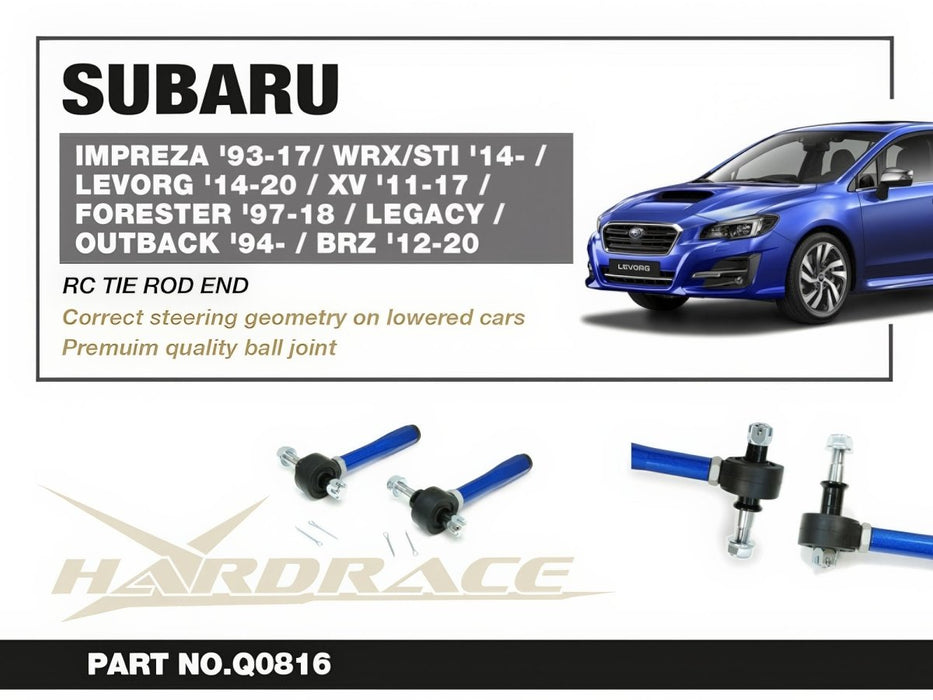 Hardrace Pillow Ball RC Tie Rod End for Rally Lifted Suspension Fits Most Subaru Models - HR-Q0816 - Subimods.com