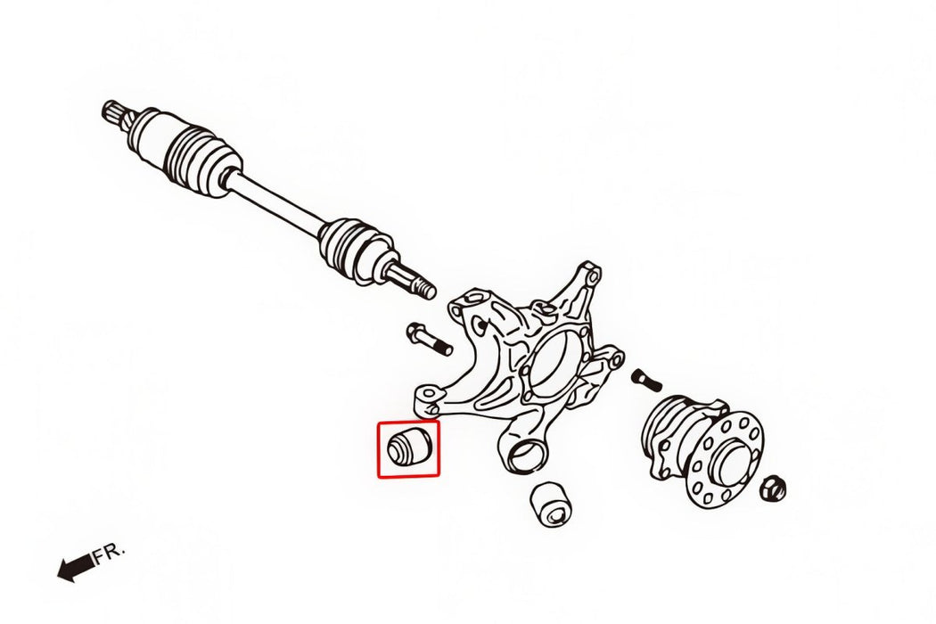 Hardrace Pillow Ball Rear Knuckle Bushing Lower Arm Side Fits Most Subaru Models - HR-7492 - Subimods.com